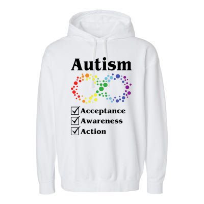 Autism Acceptance Awareness Action Garment-Dyed Fleece Hoodie