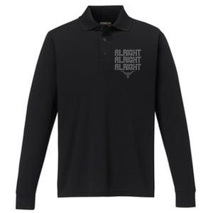 Alright, Alright, Alright Texas Bull Texas Pride State USA Performance Long Sleeve Polo