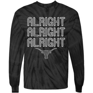 Alright, Alright, Alright Texas Bull Texas Pride State USA Tie-Dye Long Sleeve Shirt