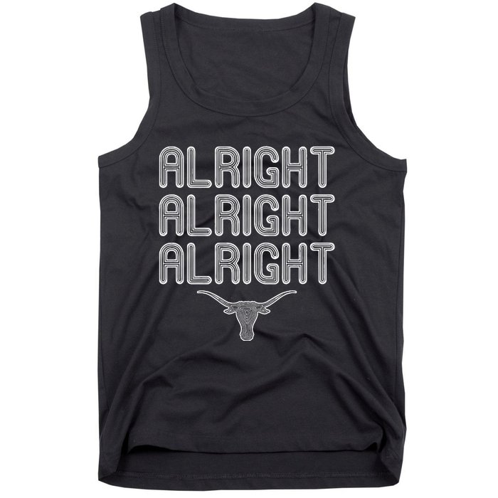 Alright, Alright, Alright Texas Bull Texas Pride State USA Tank Top