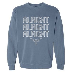 Alright, Alright, Alright Texas Bull Texas Pride State USA Garment-Dyed Sweatshirt