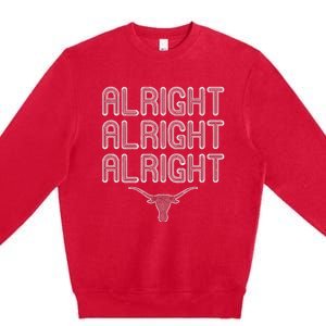 Alright, Alright, Alright Texas Bull Texas Pride State USA Premium Crewneck Sweatshirt