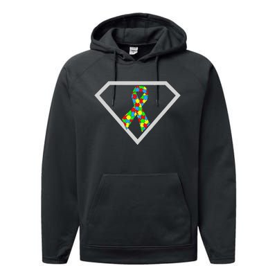 Autism Awareness Autism Superhero Performance Fleece Hoodie