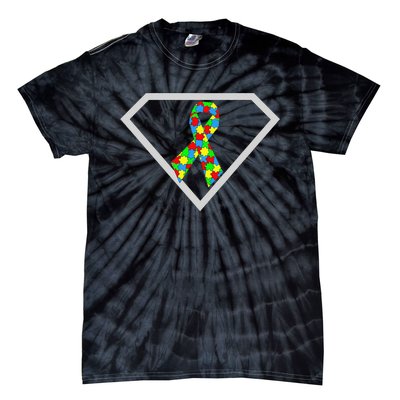 Autism Awareness Autism Superhero Tie-Dye T-Shirt