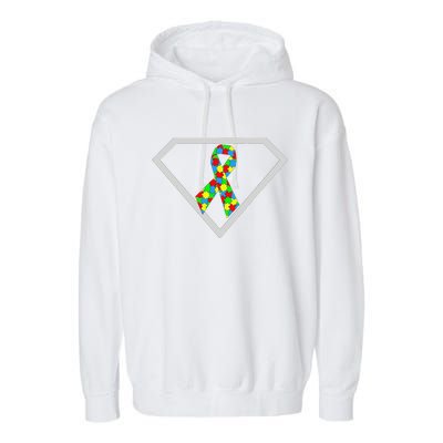 Autism Awareness Autism Superhero Garment-Dyed Fleece Hoodie