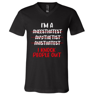 Anesthesiologist Anaesthetist Anaesthesiologist Anesthesia V-Neck T-Shirt