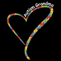 Autism Awareness Autism Grandma Heart Cooling Performance Crew T-Shirt