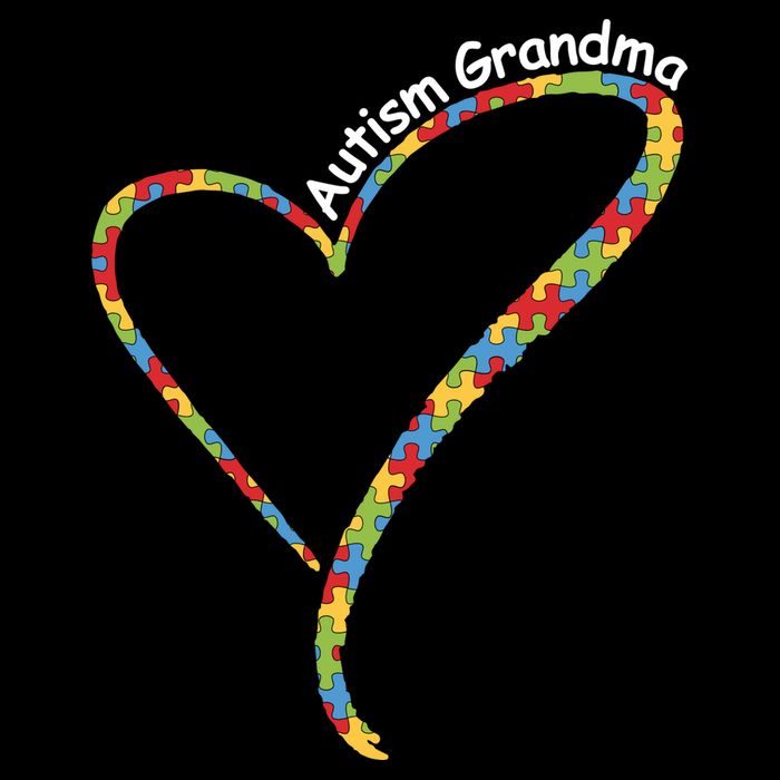Autism Awareness Autism Grandma Heart Cooling Performance Crew T-Shirt