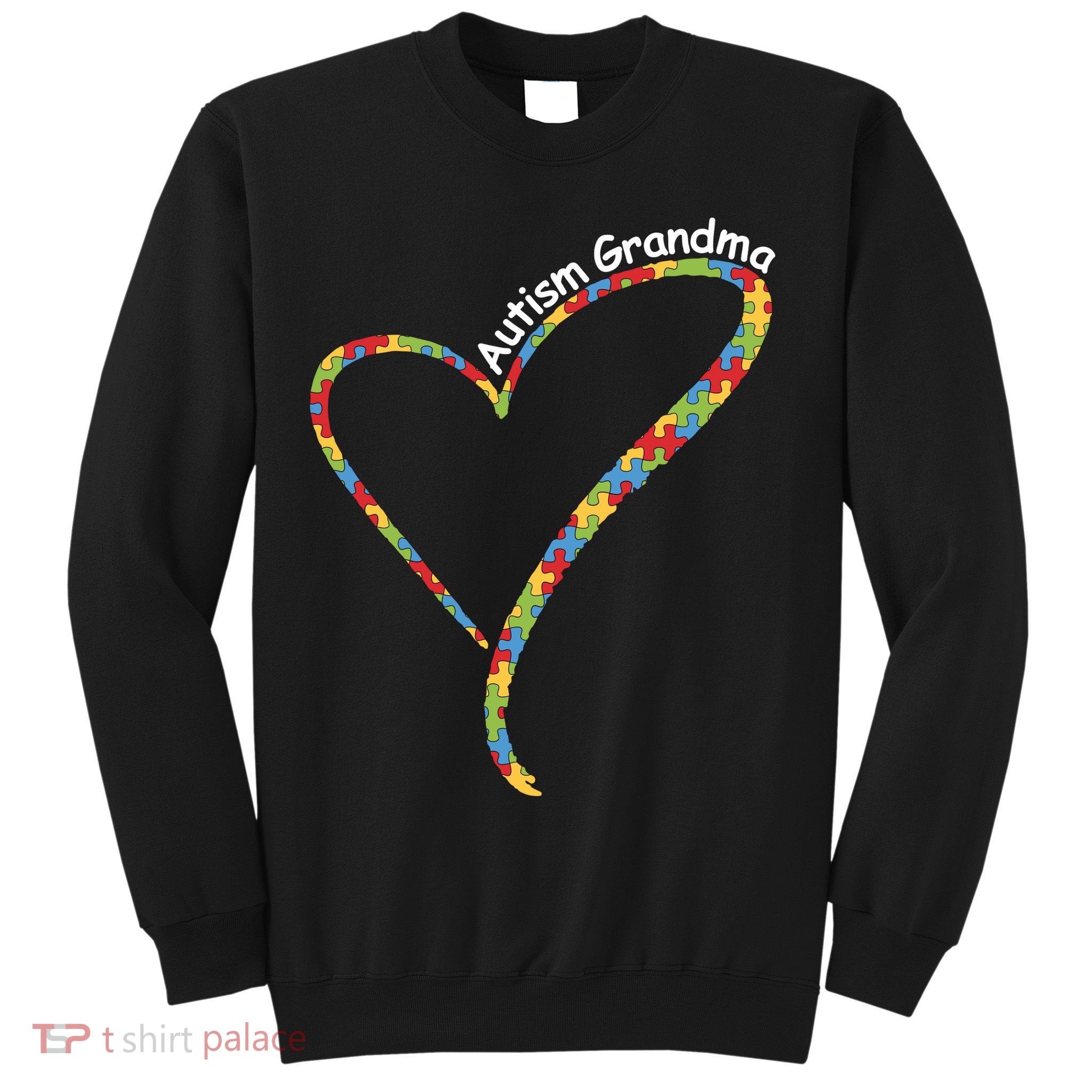 Autism Awareness Autism Grandma Heart Sweatshirt