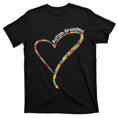 Autism Awareness Autism Grandma Heart T-Shirt