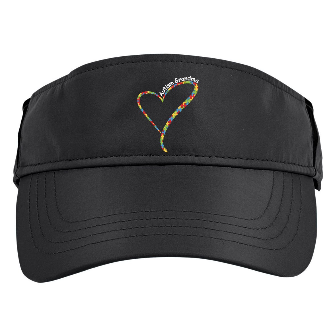 Autism Awareness Autism Grandma Heart Adult Drive Performance Visor
