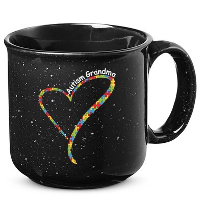Autism Awareness Autism Grandma Heart 15oz Campfire Ceramic Mug