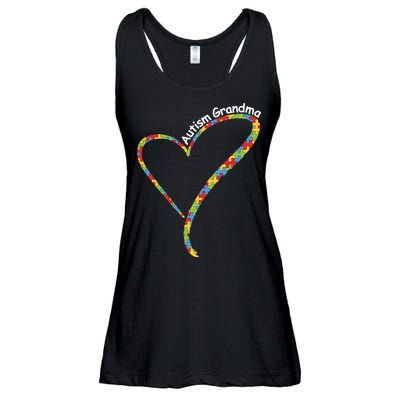 Autism Awareness Autism Grandma Heart Ladies Essential Flowy Tank