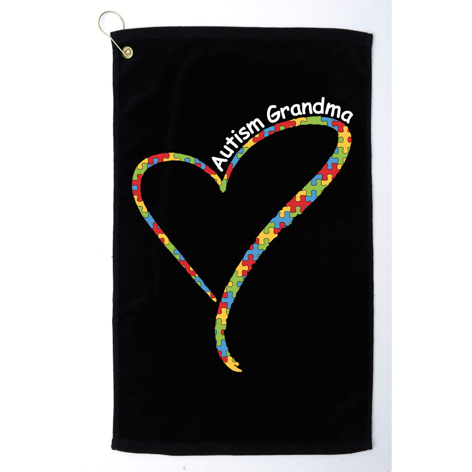 Autism Awareness Autism Grandma Heart Golf Towel