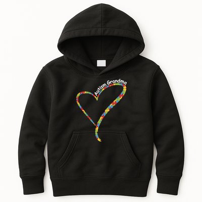 Autism Awareness Autism Grandma Heart Kids Hoodie
