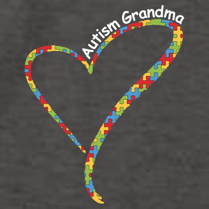 Autism Awareness Autism Grandma Heart Vector Backpack