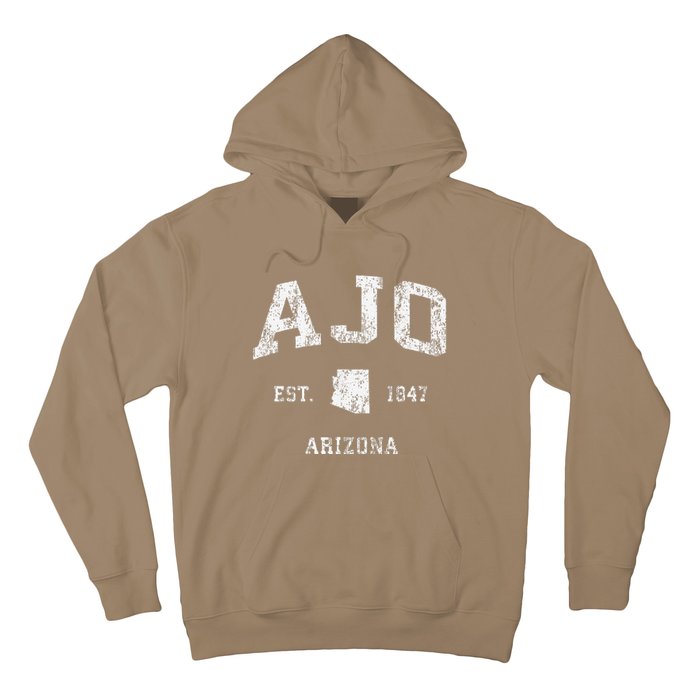 Ajo Arizona Az Vintage Athletic Sports Hoodie