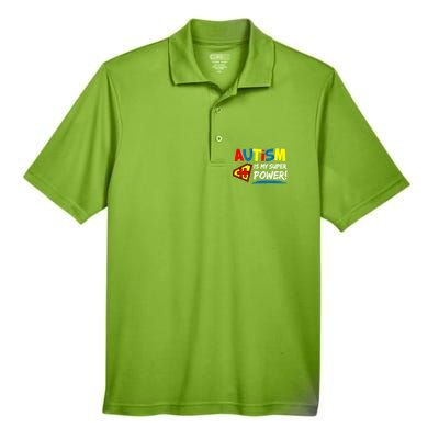 Autism Awareness Autism Is My Super Power Superhero Gift Men's Origin Performance Pique Polo