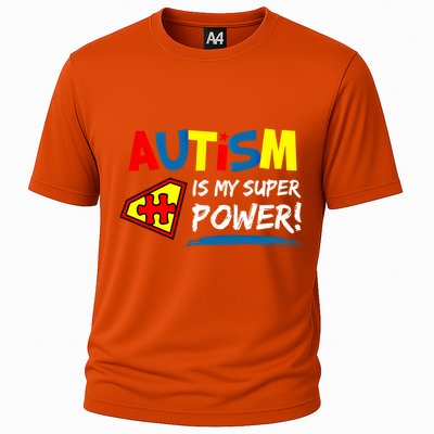 Autism Awareness Autism Is My Super Power Superhero Gift Cooling Performance Crew T-Shirt