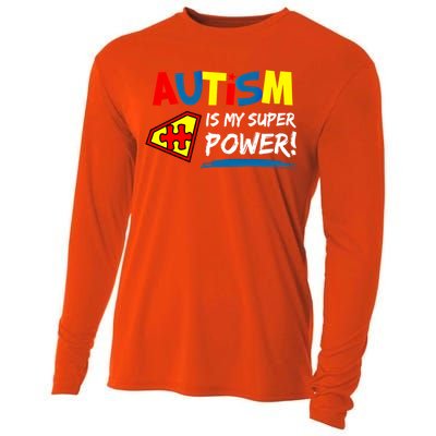 Autism Awareness Autism Is My Super Power Superhero Gift Cooling Performance Long Sleeve Crew