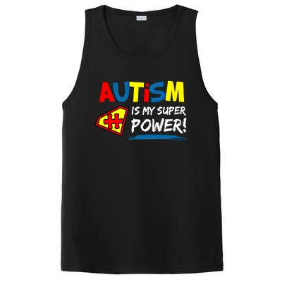 Autism Awareness Autism Is My Super Power Superhero Gift PosiCharge Competitor Tank