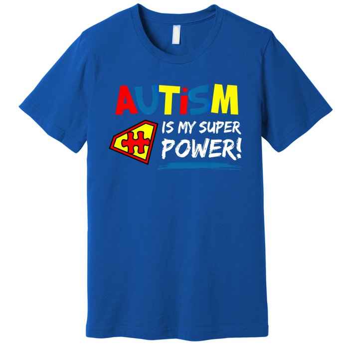 Autism Awareness Autism Is My Super Power Superhero Gift Premium T-Shirt