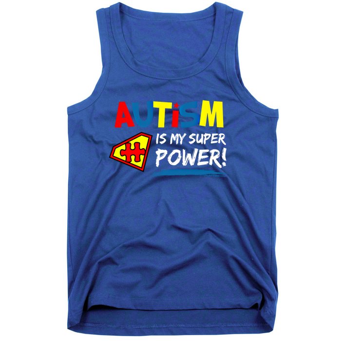 Autism Awareness Autism Is My Super Power Superhero Gift Tank Top