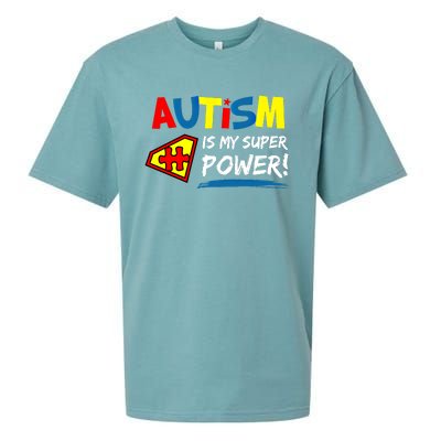 Autism Awareness Autism Is My Super Power Superhero Gift Sueded Cloud Jersey T-Shirt