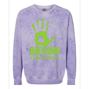 Autism Awareness Autistic Support Unique ASD Heart Gift Colorblast Crewneck Sweatshirt