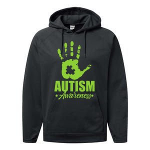 Autism Awareness Autistic Support Unique ASD Heart Gift Performance Fleece Hoodie