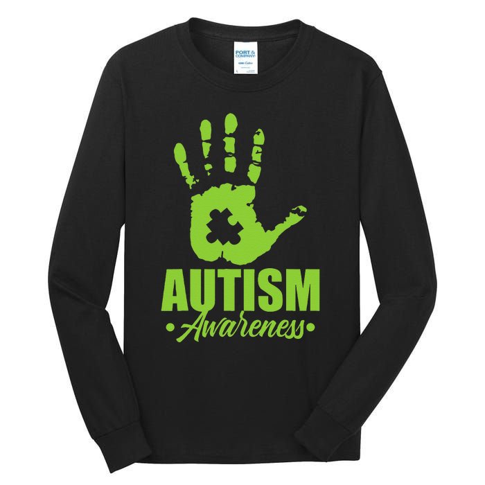 Autism Awareness Autistic Support Unique ASD Heart Gift Tall Long Sleeve T-Shirt