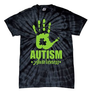 Autism Awareness Autistic Support Unique ASD Heart Gift Tie-Dye T-Shirt