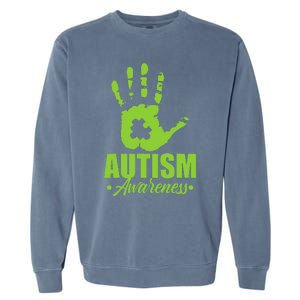 Autism Awareness Autistic Support Unique ASD Heart Gift Garment-Dyed Sweatshirt