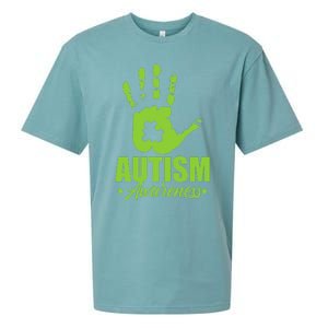 Autism Awareness Autistic Support Unique ASD Heart Gift Sueded Cloud Jersey T-Shirt