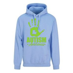 Autism Awareness Autistic Support Unique ASD Heart Gift Unisex Surf Hoodie