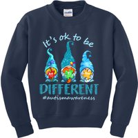 Autism Awareness Acceptance Wo Its Ok To Be Different Kids Sweatshirt