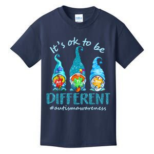 Autism Awareness Acceptance Wo Its Ok To Be Different Kids T-Shirt