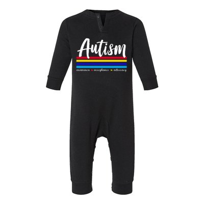 Autism Awareness Acceptance Advocacy Infant Fleece One Piece