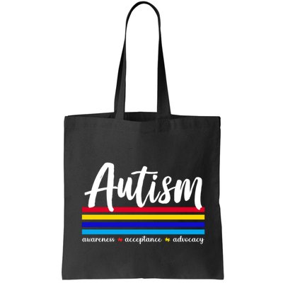 Autism Awareness Acceptance Advocacy Bag