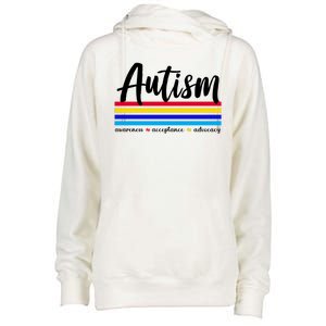 Autism Awareness Acceptance Advocacy Womens Funnel Neck Pullover Hood