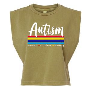 Autism Awareness Acceptance Advocacy Garment-Dyed Women's Muscle Tee