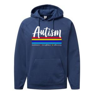 Autism Awareness Acceptance Advocacy Performance Fleece Hoodie