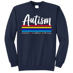 Autism Awareness Acceptance Advocacy Tall Sweatshirt