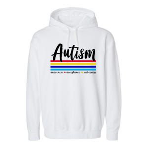 Autism Awareness Acceptance Advocacy Garment-Dyed Fleece Hoodie