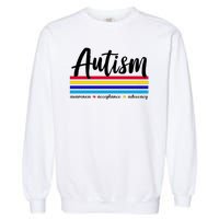 Autism Awareness Acceptance Advocacy Garment-Dyed Sweatshirt