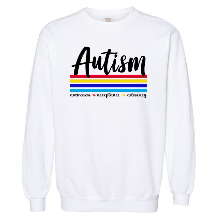 Autism Awareness Acceptance Advocacy Garment-Dyed Sweatshirt