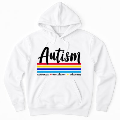 Autism Awareness Acceptance Advocacy Hoodie
