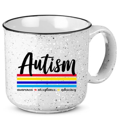 Autism Awareness Acceptance Advocacy 15oz Campfire Ceramic Mug