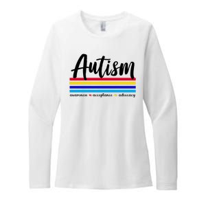 Autism Awareness Acceptance Advocacy Womens CVC Long Sleeve Shirt