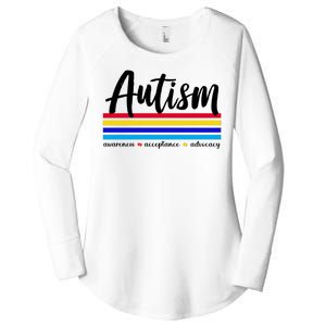 Autism Awareness Acceptance Advocacy Women's Perfect Tri Tunic Long Sleeve Shirt